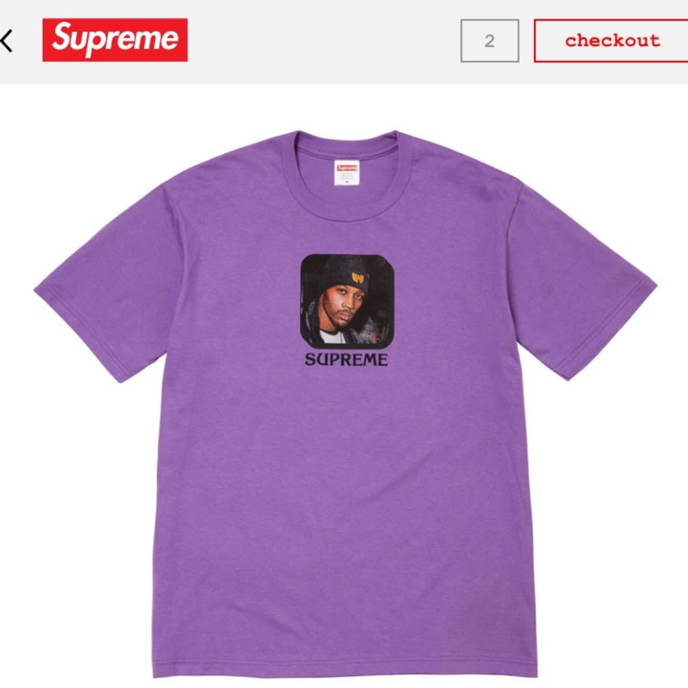 Supreme / Wu Tang Clan RZA Tee “Purple” SZ: L
